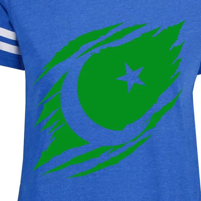 Pakistani Flag Enza Ladies Jersey Football T-Shirt