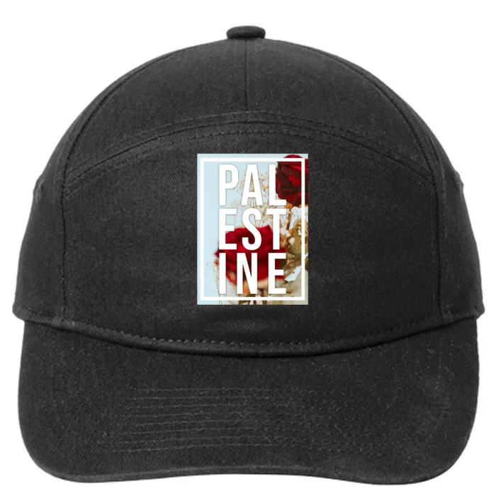 Palestine Free Palestine Free Gaza Palestine Flag Arabic Design 7-Panel Snapback Hat