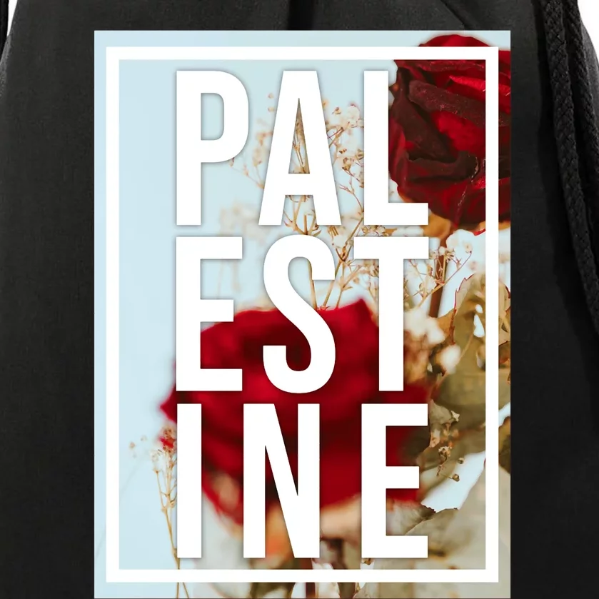 Palestine Free Palestine Free Gaza Palestine Flag Arabic Design Drawstring Bag