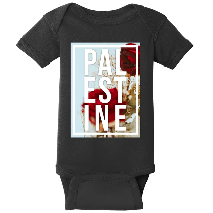 Palestine Free Palestine Free Gaza Palestine Flag Arabic Design Baby Bodysuit