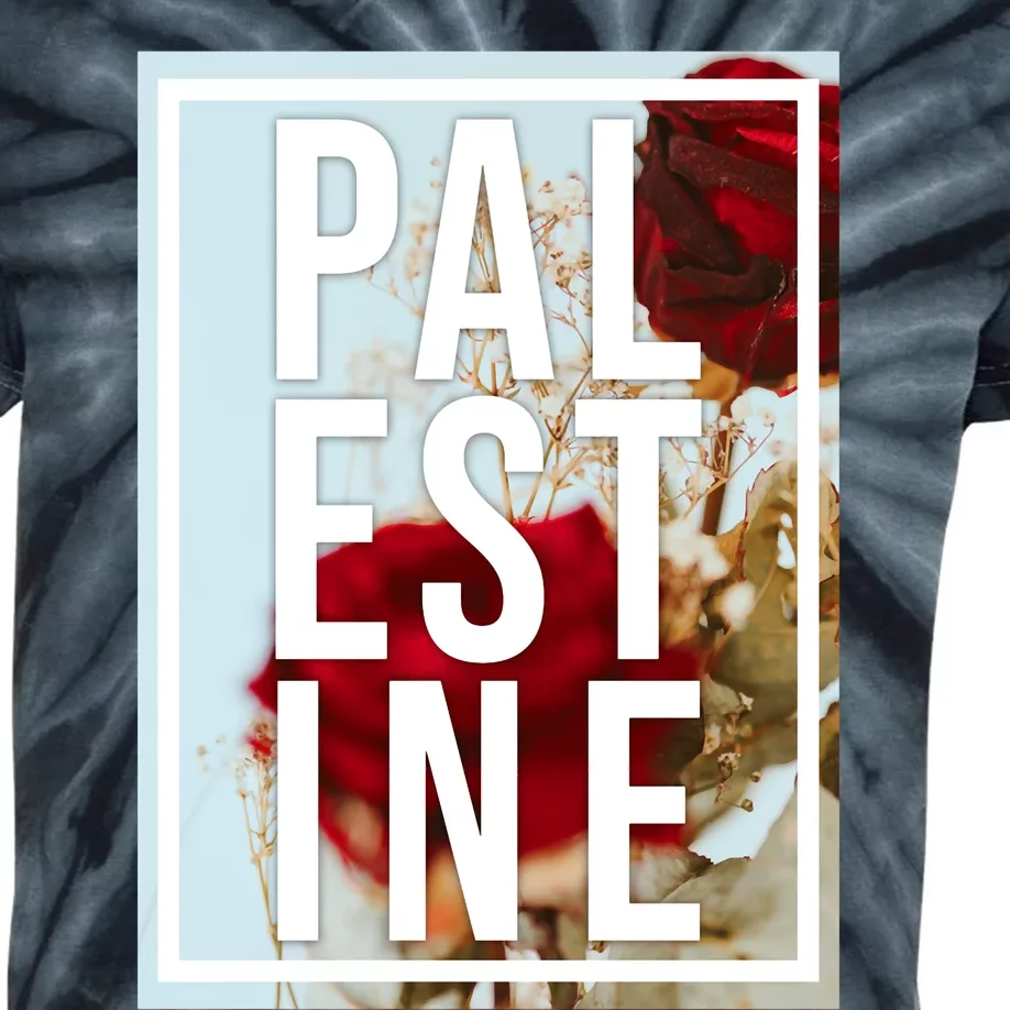 Palestine Free Palestine Free Gaza Palestine Flag Arabic Design Kids Tie-Dye T-Shirt