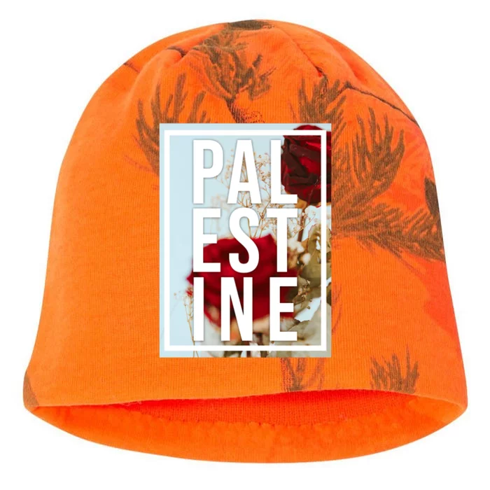 Palestine Free Palestine Free Gaza Palestine Flag Arabic Design Kati - Camo Knit Beanie