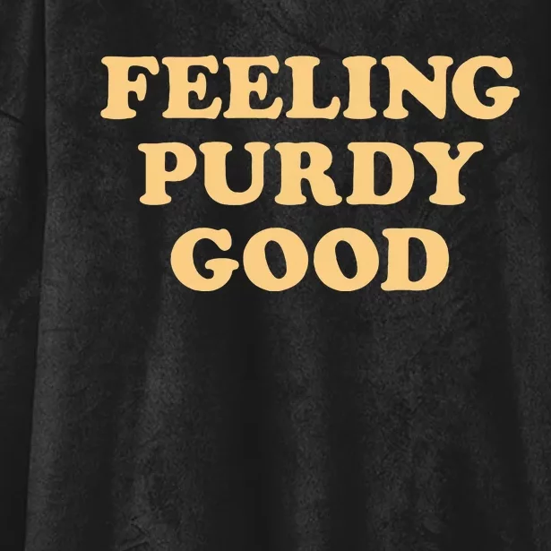 Pu.Rdy Feeling Pur.Dy Good Meme Hooded Wearable Blanket