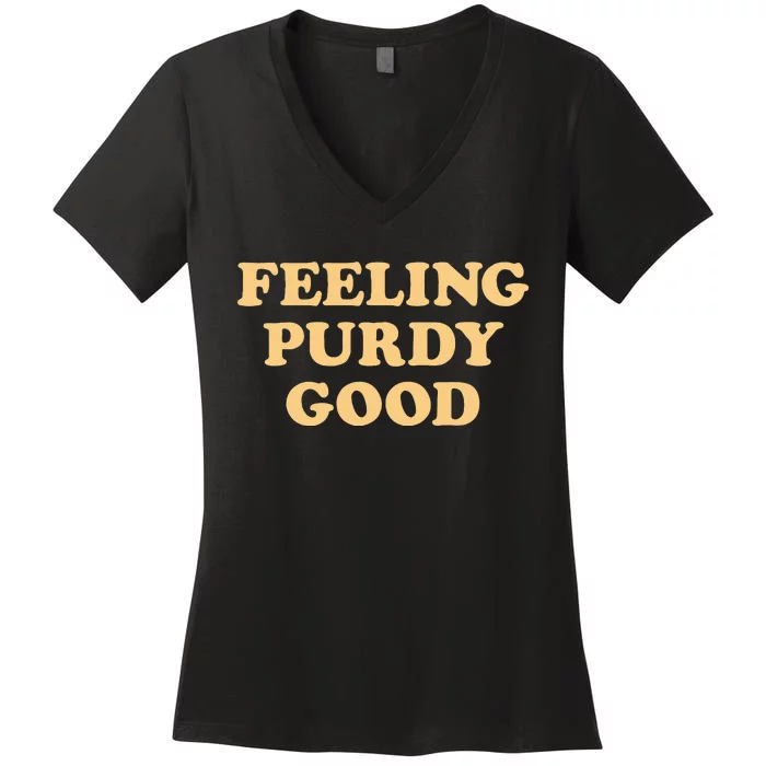 Pu.Rdy Feeling Pur.Dy Good Meme Women's V-Neck T-Shirt