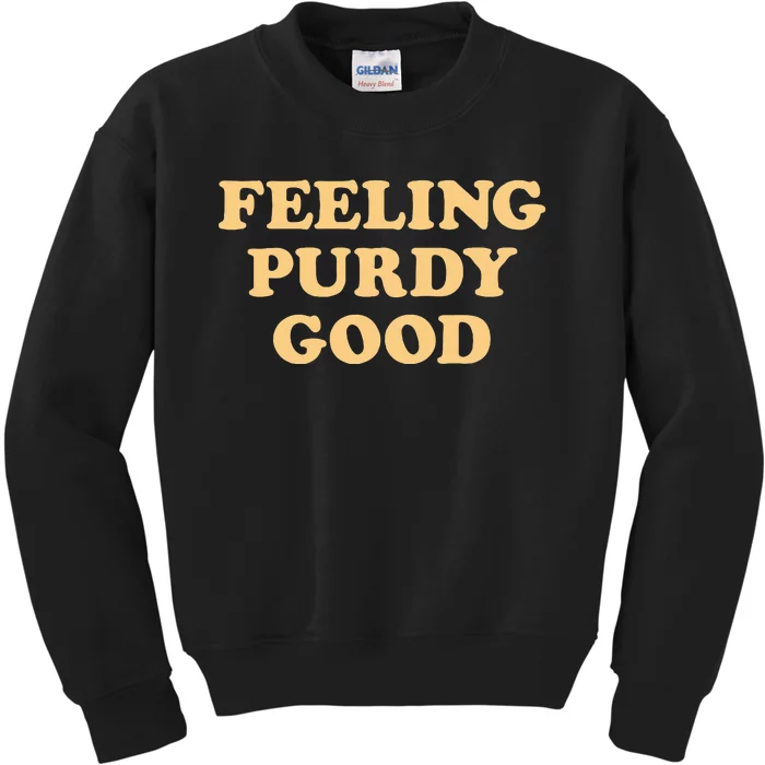 Pu.Rdy Feeling Pur.Dy Good Meme Kids Sweatshirt