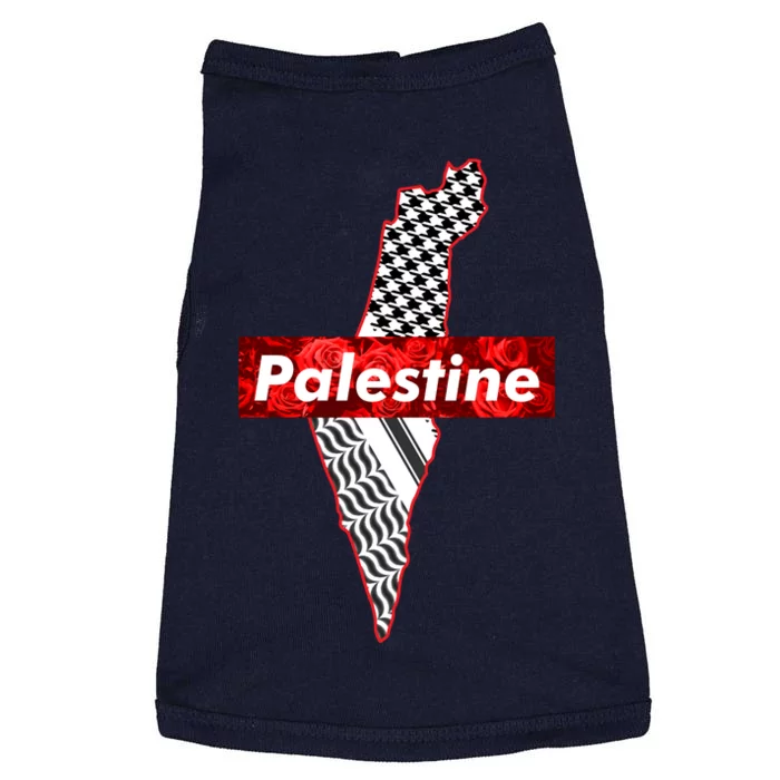 Palestine Free Palestine In Arabic Free Gaza Palestine Flag Vintage Doggie Tank