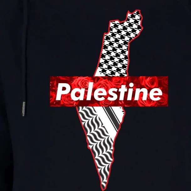 Palestine Free Palestine In Arabic Free Gaza Palestine Flag Vintage Womens Funnel Neck Pullover Hood