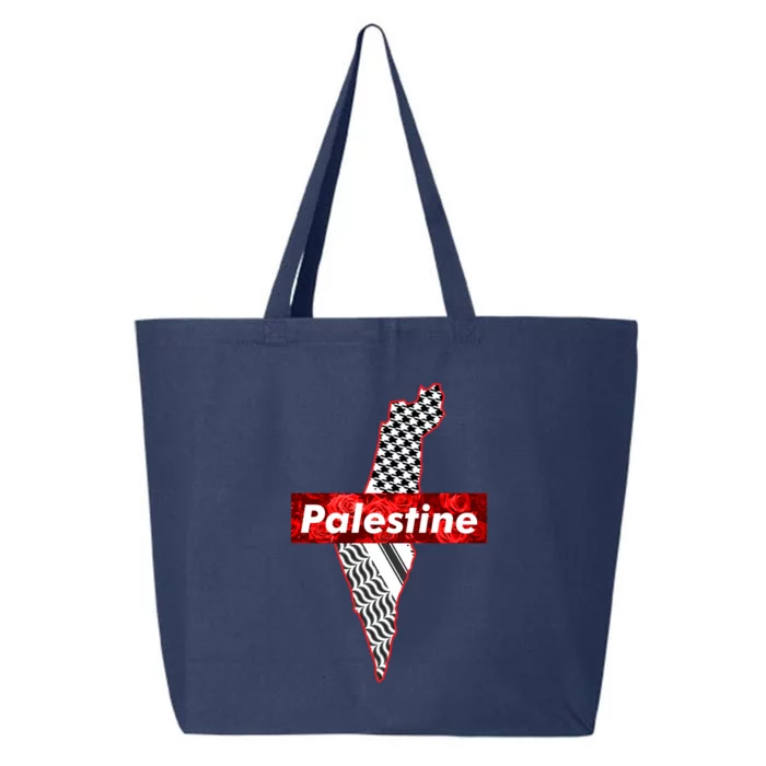 Palestine Free Palestine In Arabic Free Gaza Palestine Flag Vintage 25L Jumbo Tote