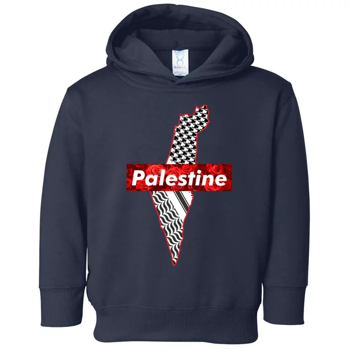 Palestine Free Palestine In Arabic Free Gaza Palestine Flag Vintage Toddler Hoodie