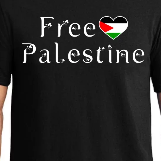 Palestine Free Palestine Free Gaza Heart Pajama Set