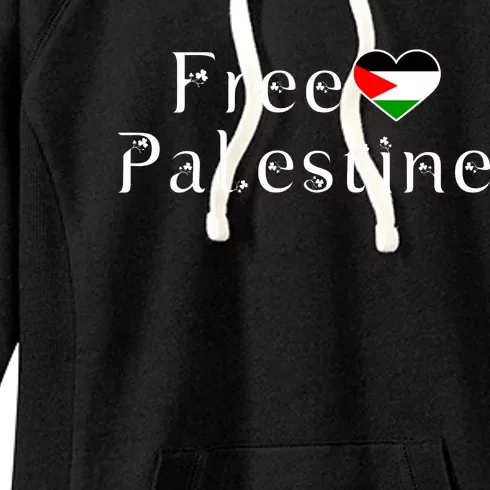 Palestine Free Palestine Free Gaza Heart Women's Fleece Hoodie