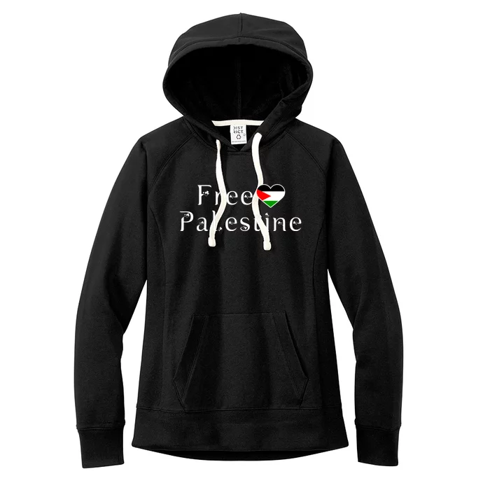 Palestine Free Palestine Free Gaza Heart Women's Fleece Hoodie