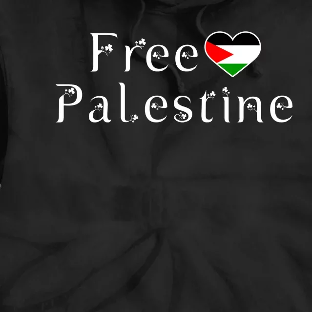 Palestine Free Palestine Free Gaza Heart Tie Dye Hoodie