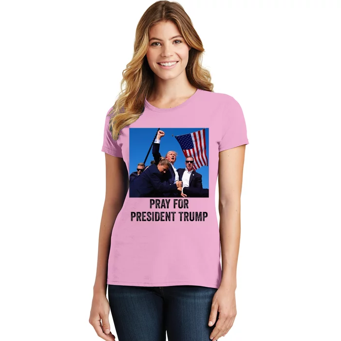 Pray For President Trump God Bless President Trump Women's T-Shirt