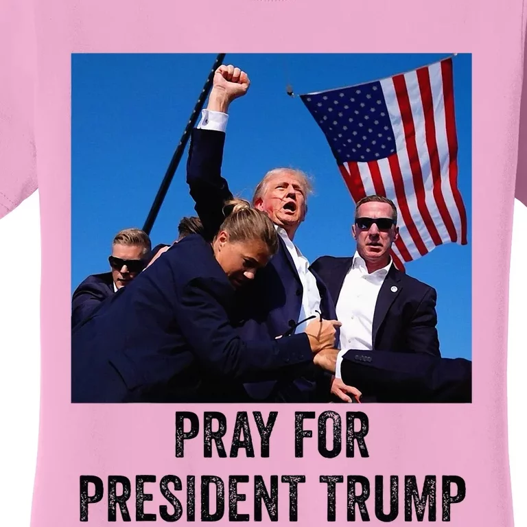 Pray For President Trump God Bless President Trump Women's T-Shirt