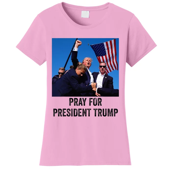 Pray For President Trump God Bless President Trump Women's T-Shirt