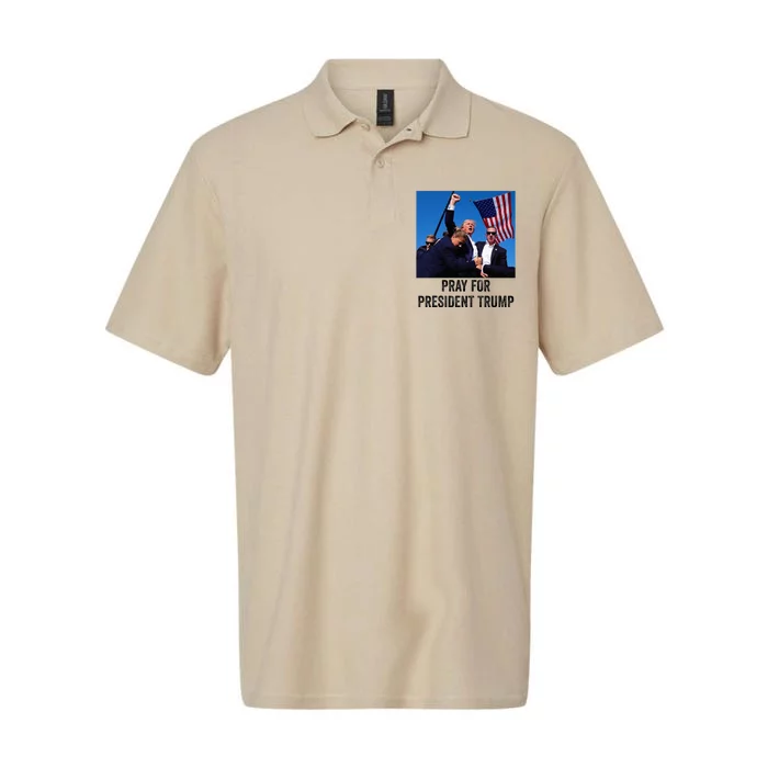 Pray For President Trump God Bless President Trump Softstyle Adult Sport Polo