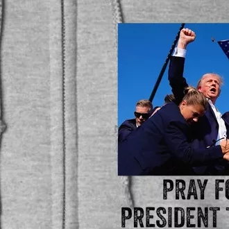 Pray For President Trump God Bless President Trump Full Zip Hoodie