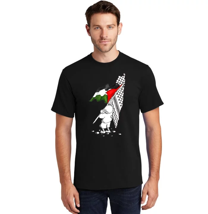 Palestine Free Palestine In Arabic Free Gaza Palestine Strong Tall T-Shirt