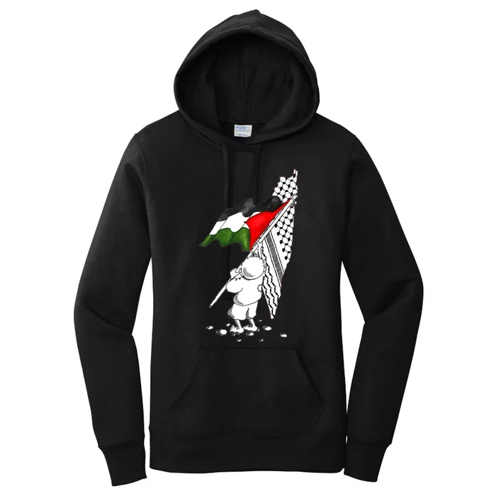 Palestine Free Palestine In Arabic Free Gaza Palestine Strong Women's Pullover Hoodie