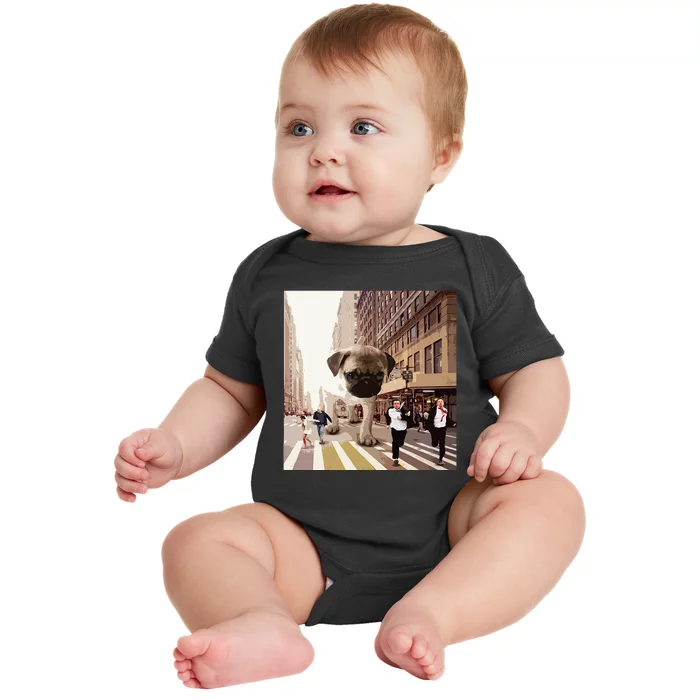 PUGZILLA Funny Pug For Dog Lovers To Halloween Baby Bodysuit