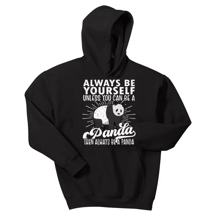 Panda Funny Panda Lover Gift Panda Kids Hoodie