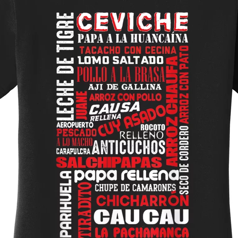 Peruvian Food Peru Foodie Chef Gastronomy Women's T-Shirt