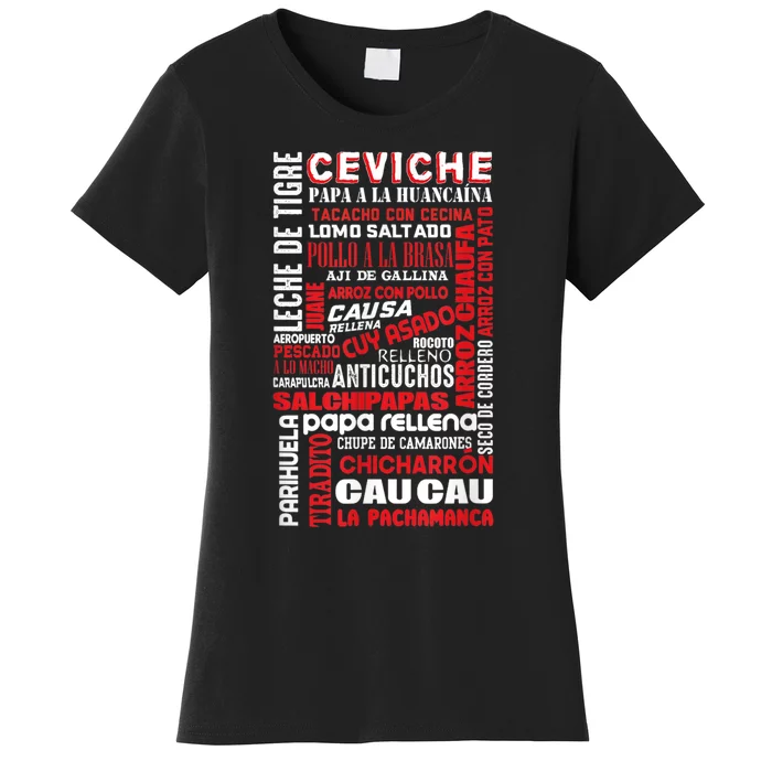 Peruvian Food Peru Foodie Chef Gastronomy Women's T-Shirt