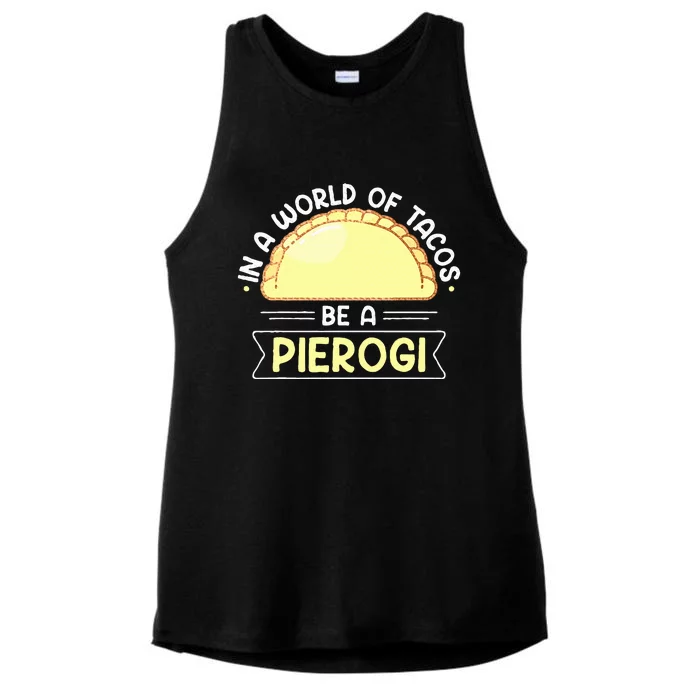 Polish Food Pierogi Ladies Tri-Blend Wicking Tank