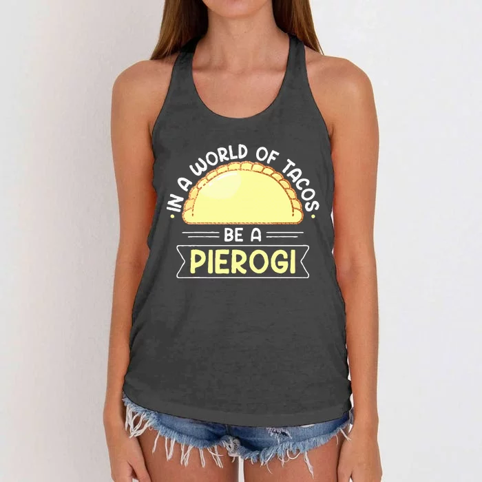 Polish Food Pierogi Women's Knotted Racerback Tank