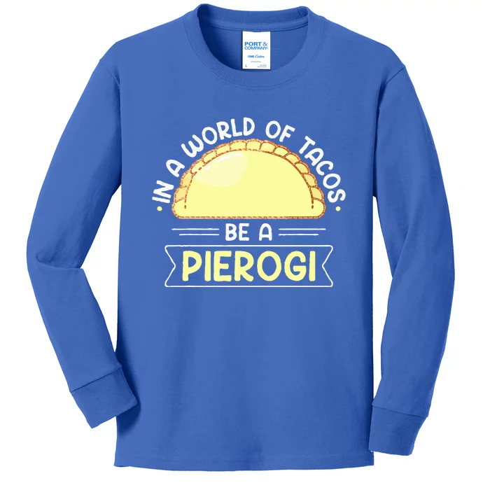 Polish Food Pierogi Kids Long Sleeve Shirt