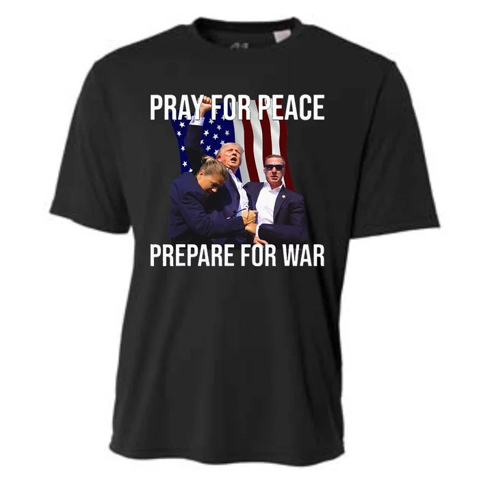 Pray For Peace Prepare For War Pro Trump Cooling Performance Crew T-Shirt