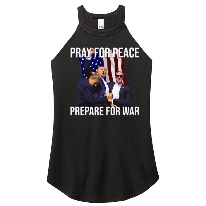 Pray For Peace Prepare For War Pro Trump Women’s Perfect Tri Rocker Tank