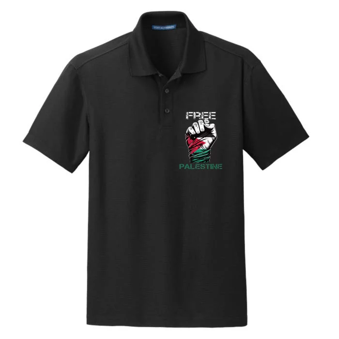 Palestine Free Palestine in Arabic Free Gaza Palestine Flag Dry Zone Grid Performance Polo