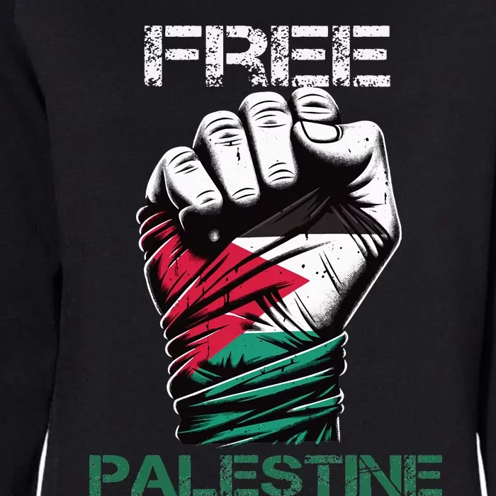 Palestine Free Palestine in Arabic Free Gaza Palestine Flag Womens California Wash Sweatshirt