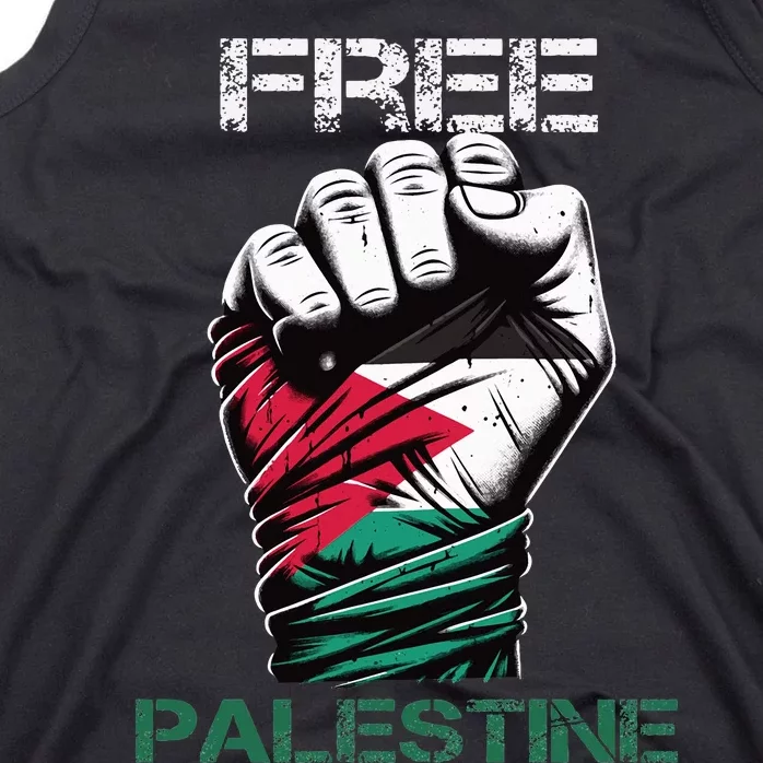 Palestine Free Palestine in Arabic Free Gaza Palestine Flag Tank Top