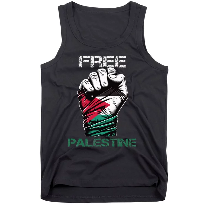 Palestine Free Palestine in Arabic Free Gaza Palestine Flag Tank Top