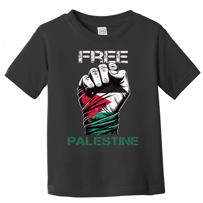 Palestine Free Palestine in Arabic Free Gaza Palestine Flag Toddler T-Shirt