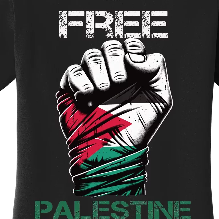 Palestine Free Palestine in Arabic Free Gaza Palestine Flag Women's T-Shirt