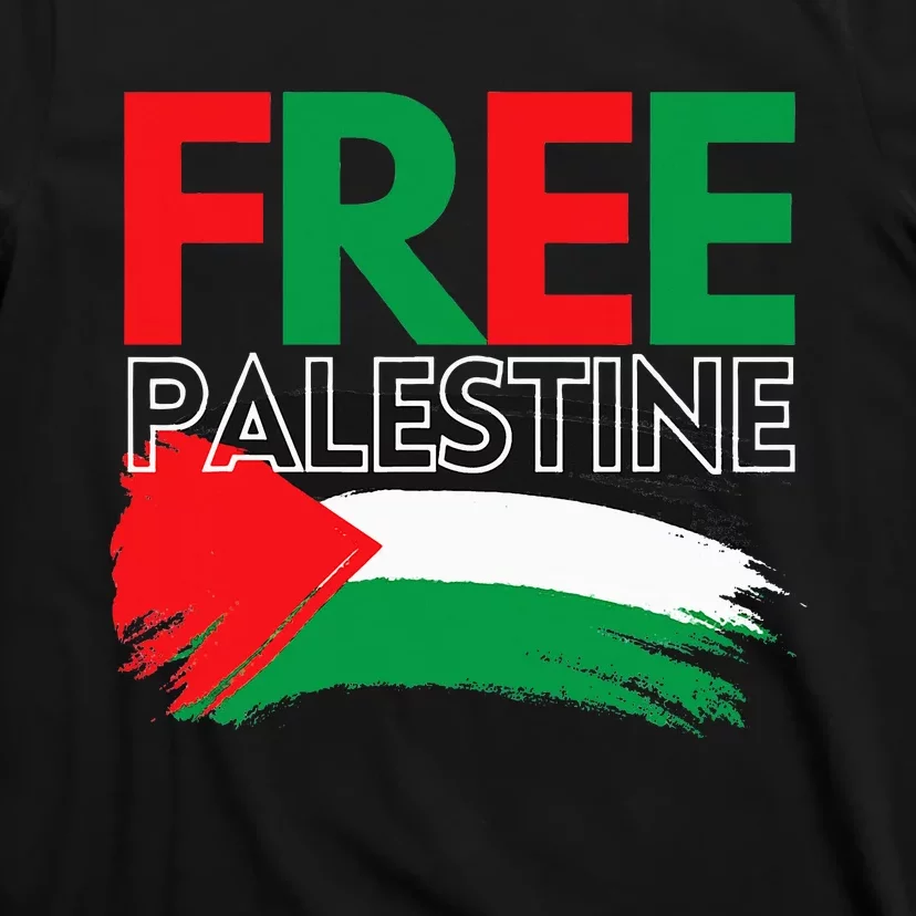 Palestine Free Palestine In Arabic Free Gaza Palestine Flag T-Shirt