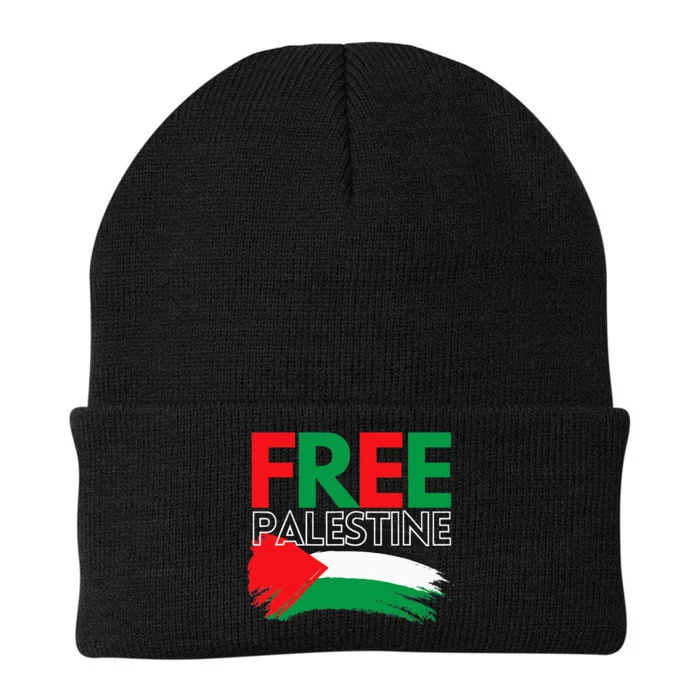 Palestine Free Palestine In Arabic Free Gaza Palestine Flag Knit Cap Winter Beanie