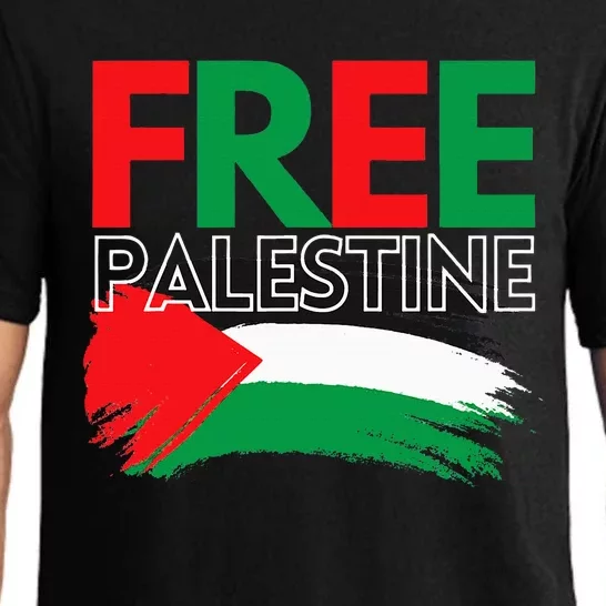 Palestine Free Palestine In Arabic Free Gaza Palestine Flag Pajama Set