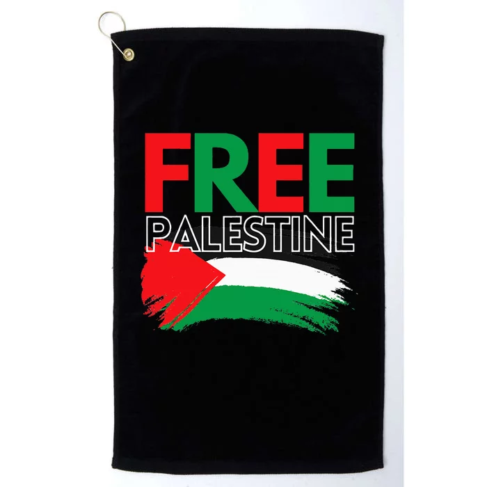 Palestine Free Palestine In Arabic Free Gaza Palestine Flag Platinum Collection Golf Towel