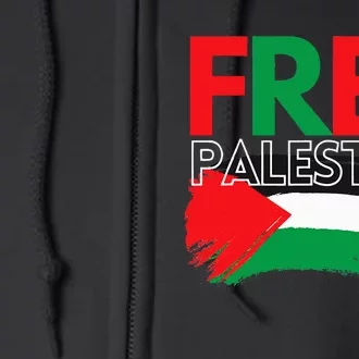 Palestine Free Palestine In Arabic Free Gaza Palestine Flag Full Zip Hoodie