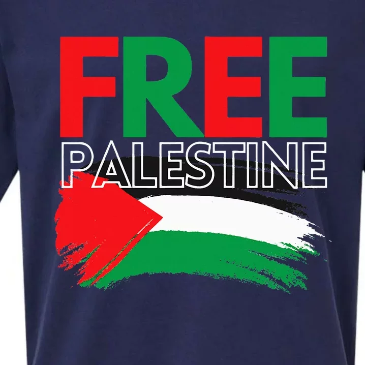 Palestine Free Palestine In Arabic Free Gaza Palestine Flag Sueded Cloud Jersey T-Shirt