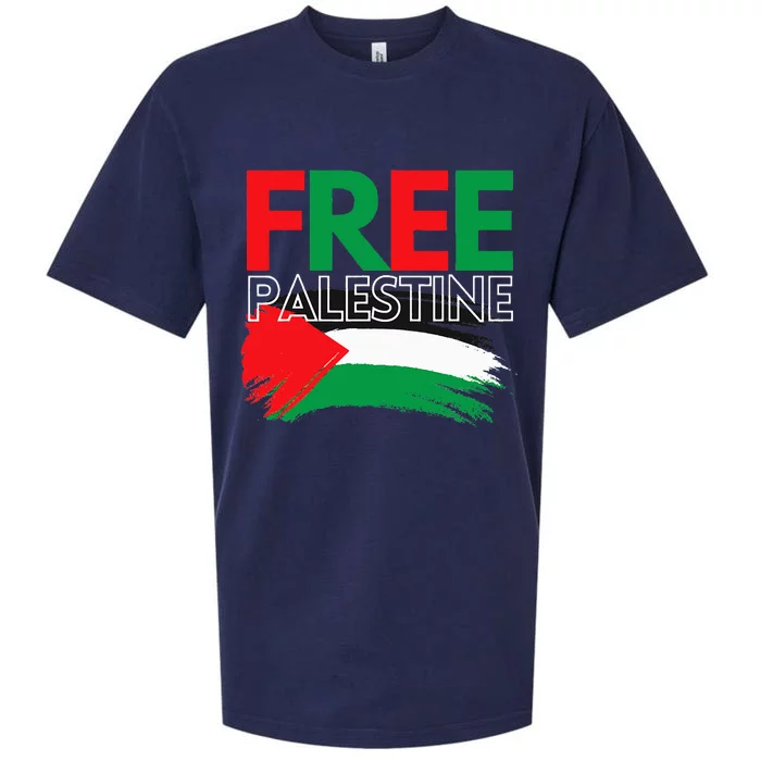 Palestine Free Palestine In Arabic Free Gaza Palestine Flag Sueded Cloud Jersey T-Shirt