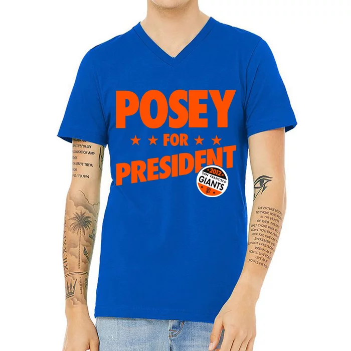 Posey For President Sfgiants V-Neck T-Shirt