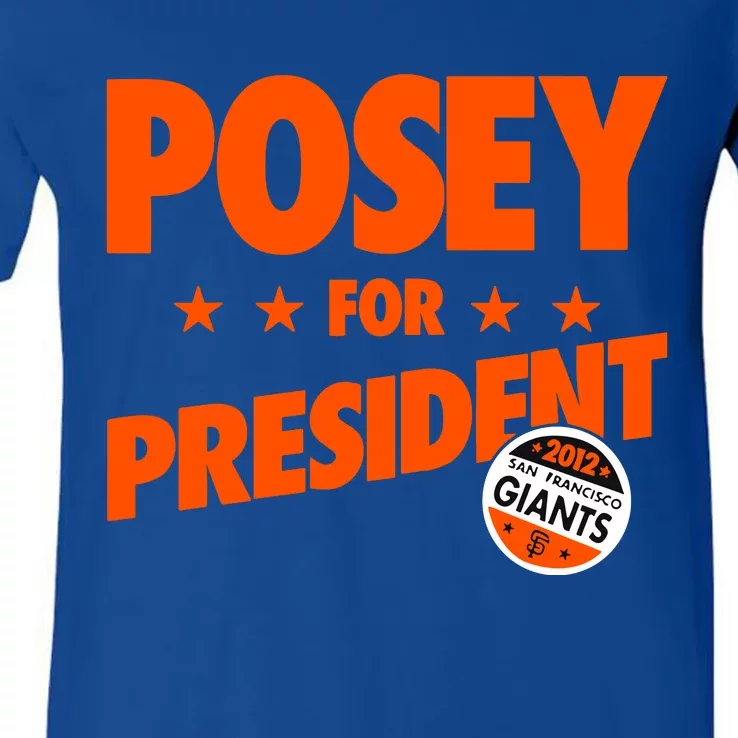 Posey For President Sfgiants V-Neck T-Shirt