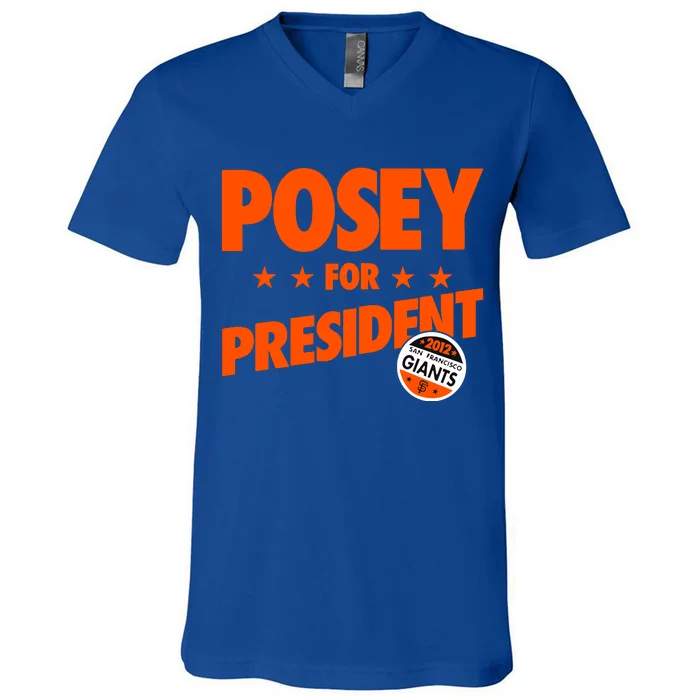 Posey For President Sfgiants V-Neck T-Shirt