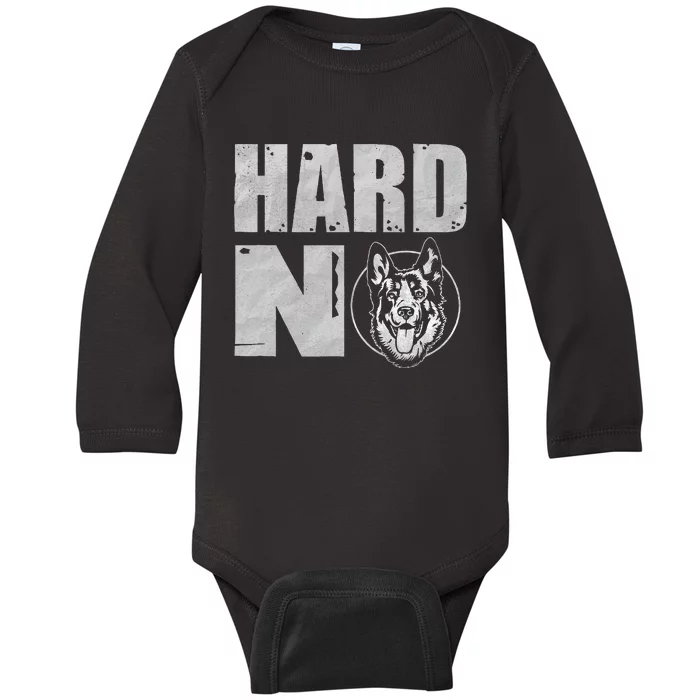 Pitter Funny Patter Let's Get At 'er Hard No Baby Long Sleeve Bodysuit